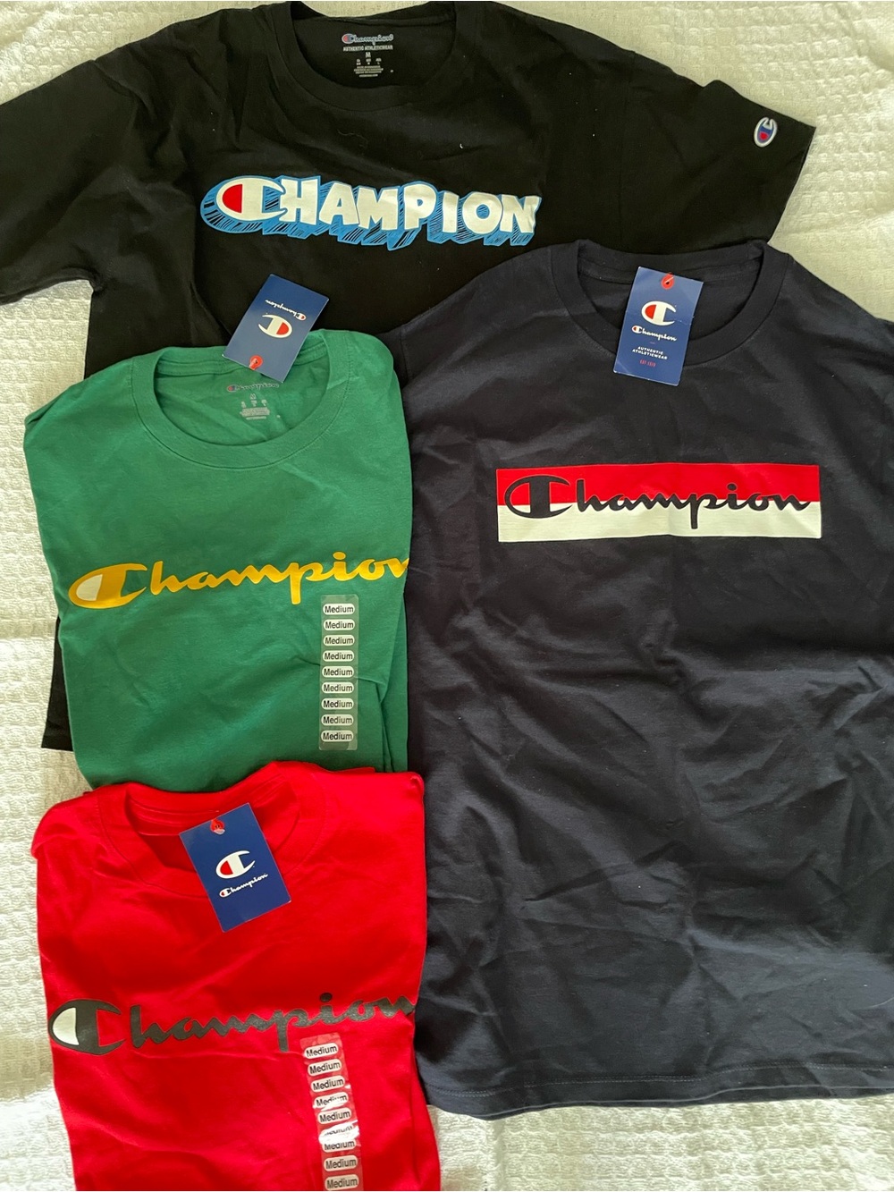 Champion Short Sleeve Crew Pack - Black, Navy, Green, Red